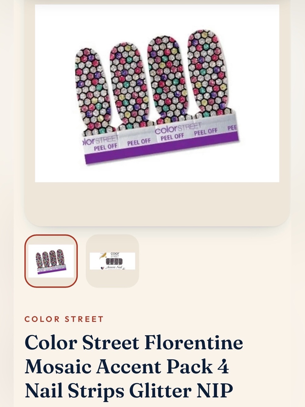 COLORSTREET “FLORENTINE MOSAIC” 100% NAIL POLISH STRIPS - BRAND NEW SEALED! - Picture 2 of 15